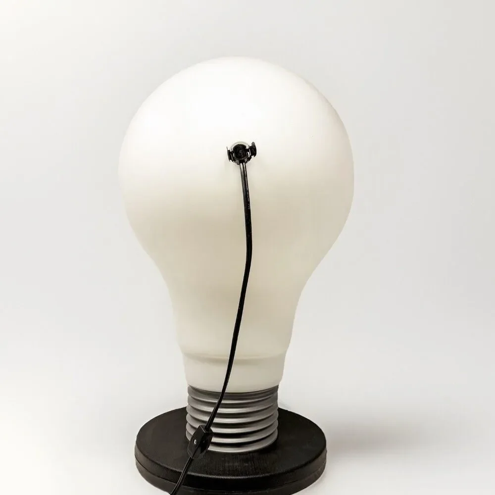 Vintage Giant Light Bulb Lamp Blow Mold Table Lamp Mid Century Modern TESTED